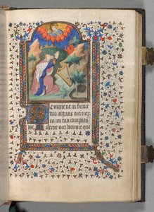 パリの使用時間の本: Fol. 77r、デビッド、c。 1420年。