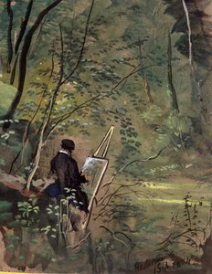 Hestercombe Woods, Somerset 1834 （水彩・グワッシュ） 作： The Rev. John Eagles