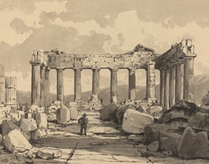 パルテノン、内部、1890 年。 作： Themistocles von Eckenbrecher
