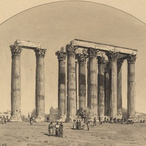オリンピアのゼウス神殿、1890 年。