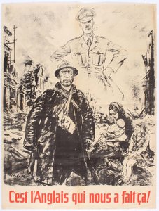 私たちにこれをしたのはイギリス人です。 ヴィシー フランス プロパガンダ ポスター、1940 年。 作： Theo Matejko