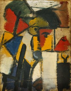 頭;テテ、1914 作： Theo van Doesburg