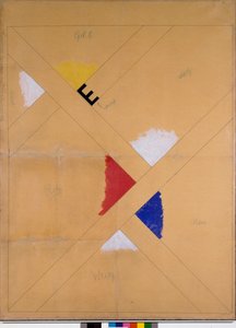 Van Doesburg展の未完成のポスター（ミクストメディア 作： Theo van Doesburg