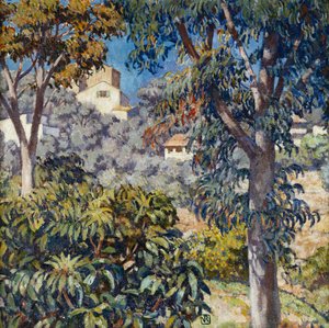 南の風景、c.1920-1922 作： Théo van Rysselberghe