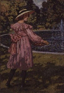画家の娘、エリザベスの肖像 1910年頃（油彩・キャンバス） 作： Théo van Rysselberghe