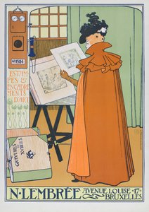 ブリュッセルのアートショップのポスター広告 作： Théo van Rysselberghe