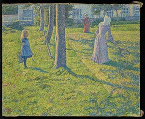 チュワンまたはテニスパーティーで 作： Théo van Rysselberghe