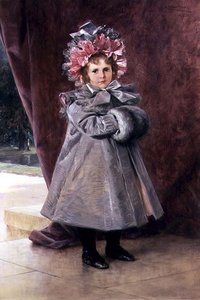 ラ・プロムナードニューヨークのミス・エリザ・コンクリンの肖像 作： Theobald Chartran