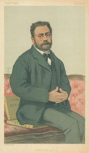 Mエミールゾラ、フランスのリアリズム、1880年1月24日、バニティフェアの漫画