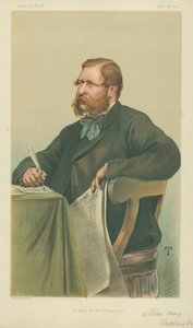 1878年9月28日、議会でのウィリアムヘンリーワディントン、バニティフェア漫画 作： Theobald Chartran
