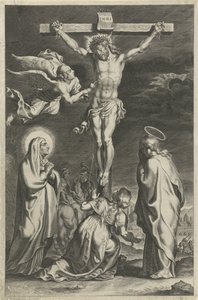 十字架上のキリスト 旧約聖書と新約聖書の情景（シリーズタイトル） Breviarium romanum (シリーズタイトル) 作： Theodoor Galle (possibly)