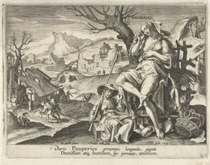 貧困は謙虚さを生む 人間の行動のサイクル（シリーズタイトル） Circvlvs Vicissitvdinis Rervm Hvmanarvm (シリーズ タイトル) 作： Theodoor Galle