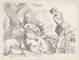 羊飼いと羊飼い 作： Theodoor van Thulden