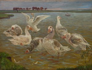 ガチョウ、1897年。 作： Theodor Esbern Philipsen
