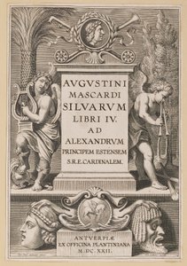 Agostino Mascardi、Silvarium Libri IVのタイトルページ 作： Theodor Galle after Sir Peter Paul Rubens