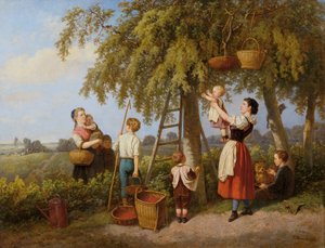 さくらんぼの収穫 作： Theodor Hosemann