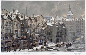 パリのイル・ド・ラ・シテ 作： Theodor Josef Hubert Hoffbauer