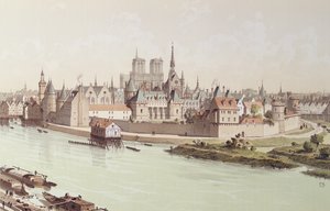 1530年のシテ島 作： Theodor Josef Hubert Hoffbauer