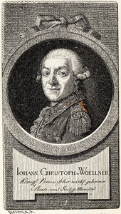 Johann Christoph von Woellner 1732-1800。 作： Theodor Knesing