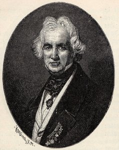彫刻家クリスチャン ダニエル ラウフ 1777-1857 の肖像画。 作： Theodor Knesing