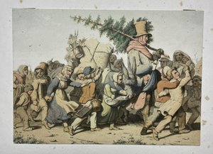 子供たちに囲まれた聖ニコラ 作： Theodor Mintrop