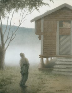 女の子たちよ、ドアを開けて 作： Theodor Kittelsen