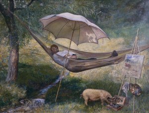 自画像 作： Theodor Kittelsen