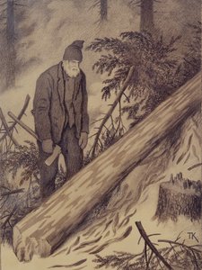 冬道 作： Theodor Kittelsen