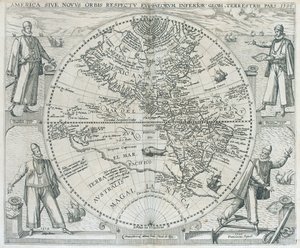 アメリカ大陸の地図、1590-1601