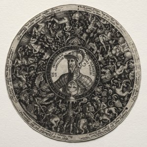 メダリオン付き皿のデザイン 作： Theodor de Bry