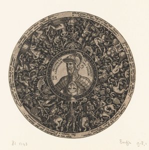 愚行隊長テオドール・デ・ブライの胸像入りメダイ 1577年頃～1578年頃 作： セオドア・ド・ブライ