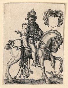 馬に乗った貴族 作： Theodor de Bry