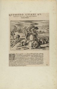 クオモド・ギアニ・Au-/reas Suas Imagines/Fundere Soleant.(著書『アメリカ』第7部、第8部より） 作： Theodor de Bry