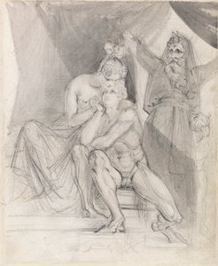 フェルディナンドとミランダを見守るプロスペロ 作： Theodor von Holst