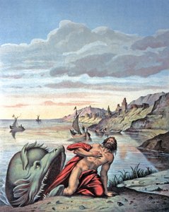 クジラの腹から出てくるジョナス、19世紀半ば（イラスト） 作： Theodore (after) Amst