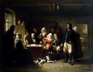 遺言の開封後」、1869年。 作： Theodore Bernard de Heuvel