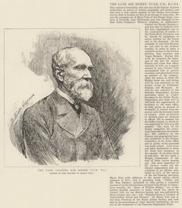 故マルコ・ポーロの旅行記編集者、亡き大佐、ヘンリー・ユール卿 作： Theodore Blake Wirgman