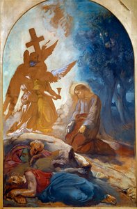 オリーブの木の庭のイエステオドール・シャセリウ（1819-1856）の絵 作： Théodore Chassériau