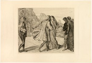 O My Fair Warrior!、オセロのプレート 5 作： Théodore Chassériau