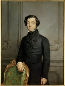 第二共和制時代の外務大臣アレクシス・シャルル・アンリ・クレラル・ド・トクヴィル（1805-1859）の肖像 テオドール・シャセリウ（1819-1856）による絵画 作： Théodore Chassériau