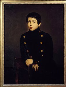 アーネスト・シャセリウ（1823-1870）の肖像 ブレストの海軍学校の生徒で、画家の弟 テオドール・シャセリウ（1819-1856）による絵画 1836年 日。0.92×0.73メートル 作： Théodore Chassériau
