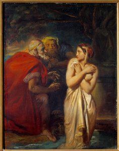 スザンヌと長老たち 絵画 テオドール・シャセリウ（1819-1856） 1856年 日0.4×0.31m 作： Théodore Chassériau