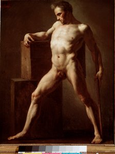アカデミー 裸体の学術的研究。ジャン・ルイ・セオドア・ジェリコー（1791-1824）による絵画 1808-1812日79x62 cm ルーアン、ミュゼ・デ・ボザール