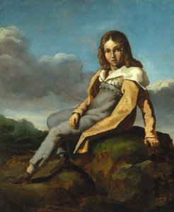 子供としてのアルフレッド・デドリュー1810-1860 1819-20。 作： Theodore Gericault