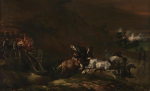前進する砲兵部隊 作： Theodore Gericault