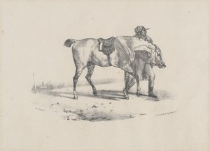 レース前に散歩させられている馬（A Horse Being Walked Before the Race） 作： Theodore Gericault