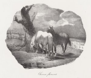 フランダースの馬（Flemish Horses） 作： Theodore Gericault