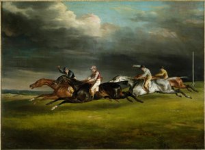 競馬（エプソムでの1821年のダービー） 作： Theodore Gericault