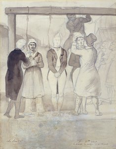 ロンドンでの処刑（罰）（紙と鉛筆） 作： セオドア・ジェリコー