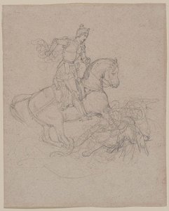 ジェリコー - 聖ジョージとドラゴン、1816-17年 作： セオドア・ジェリコー